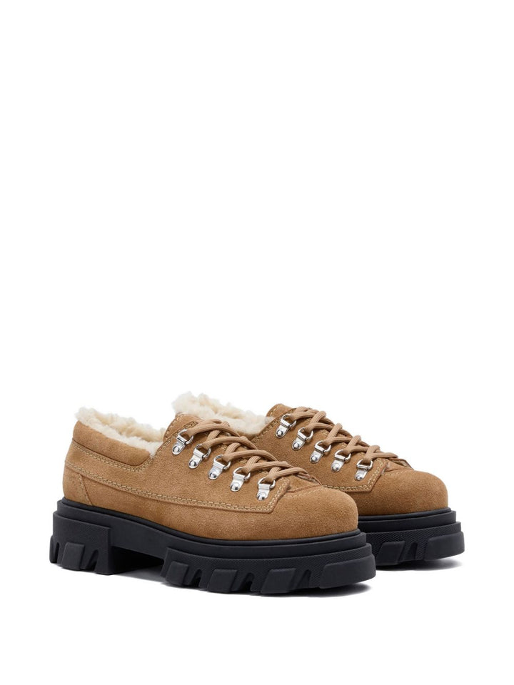 GANNI suede derbie shoes