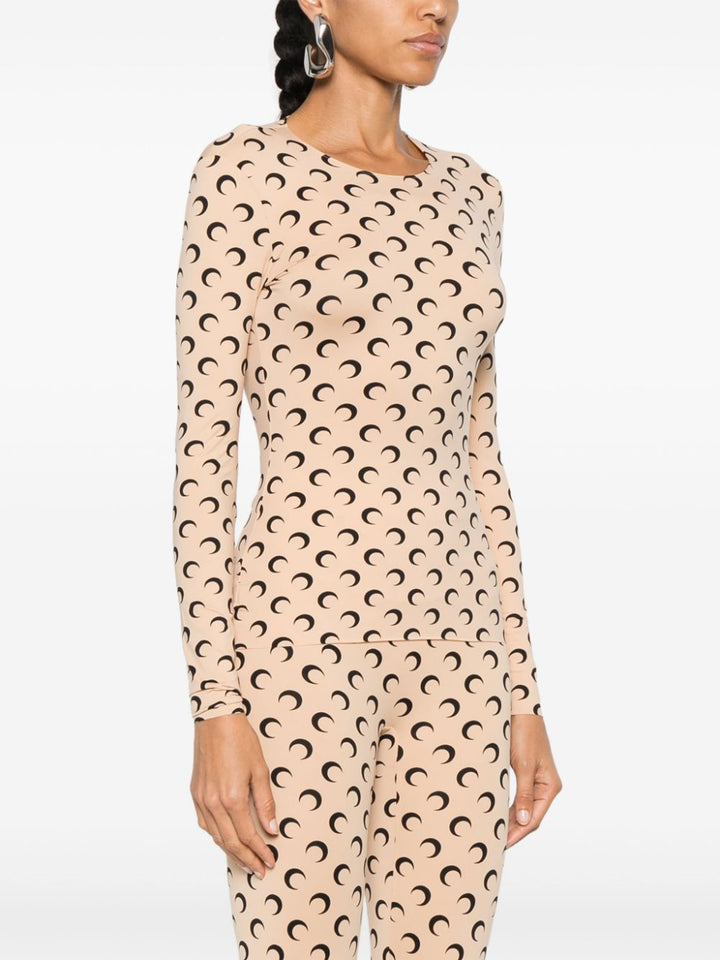 MARINE SERRE moonogram Second skin Top