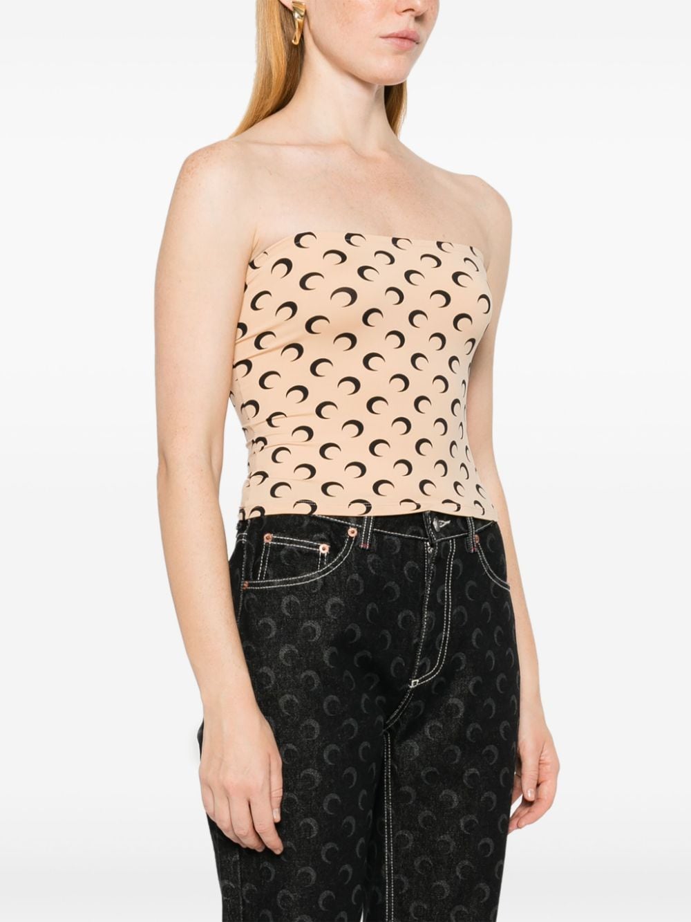 MARINE SERRE moonogram Tube Top