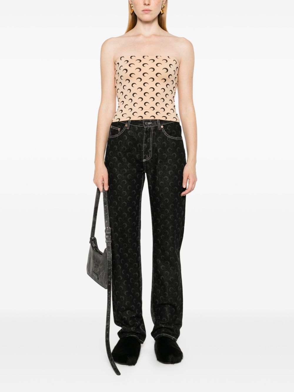 MARINE SERRE moonogram Tube Top