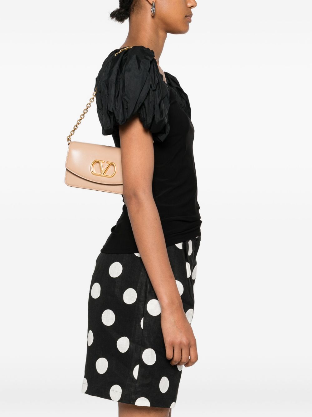 Valentino Garavani Vain small leather clutch
