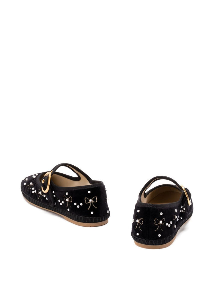Valentino Garavani Embroidered velvet ballets