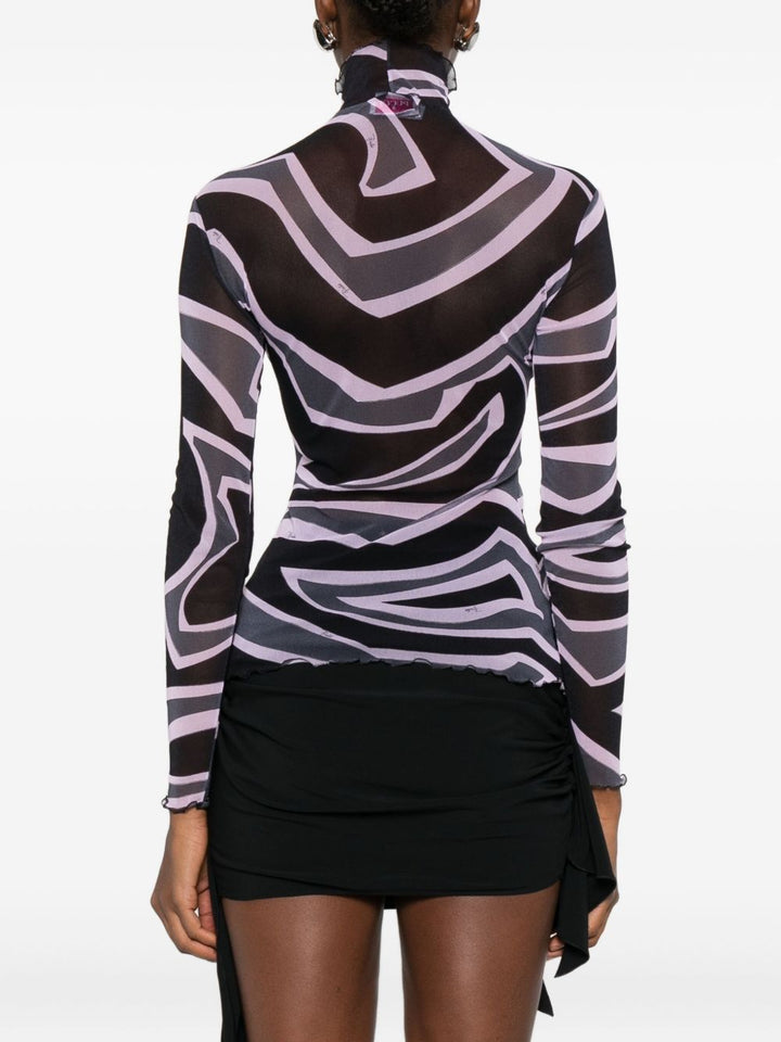 Pucci mesh top