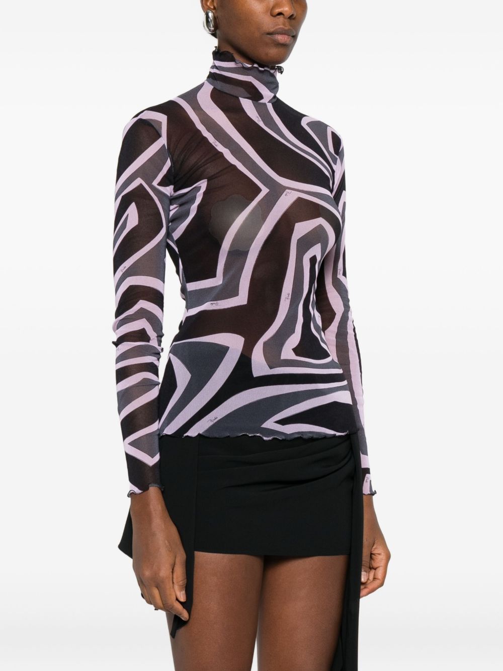 Pucci mesh top