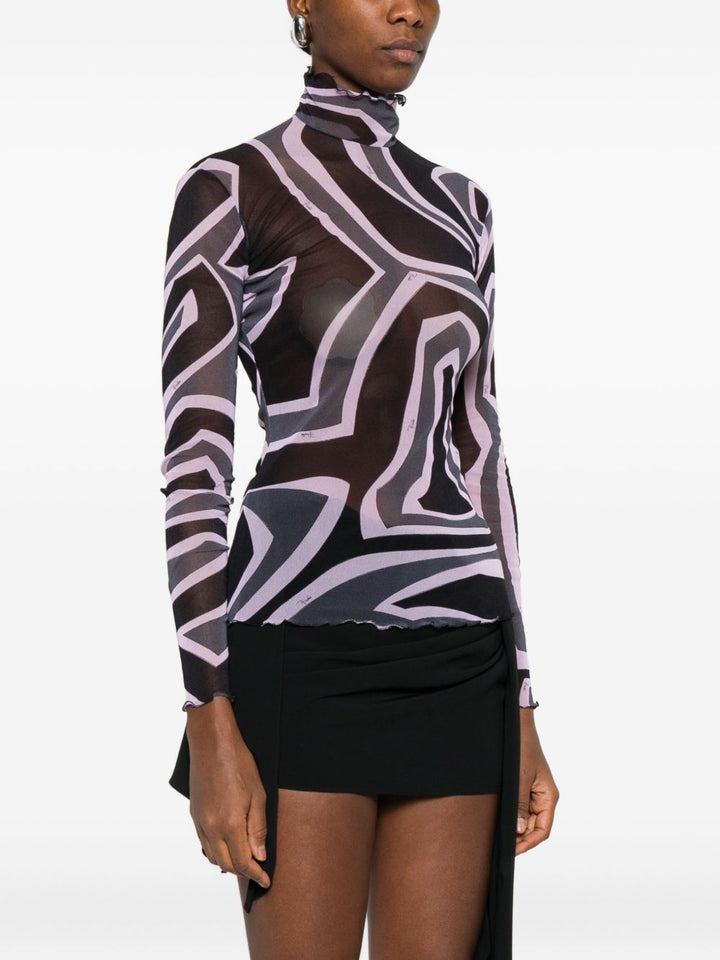Pucci mesh top