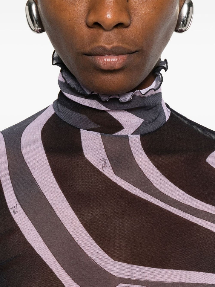 Pucci mesh top