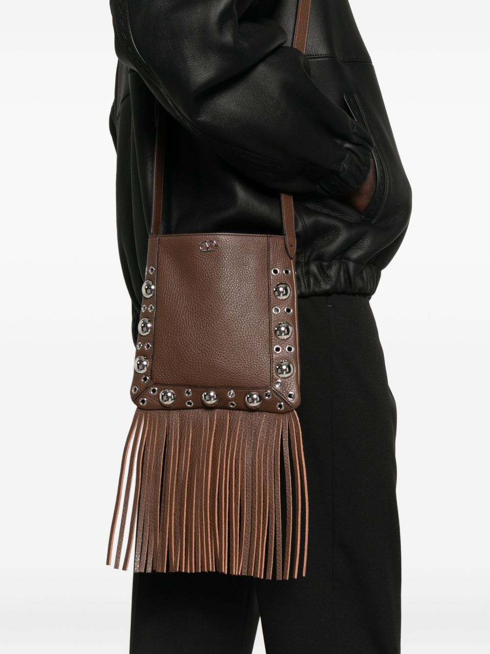 Valentino Garavani Nellocte leather fringed Bag