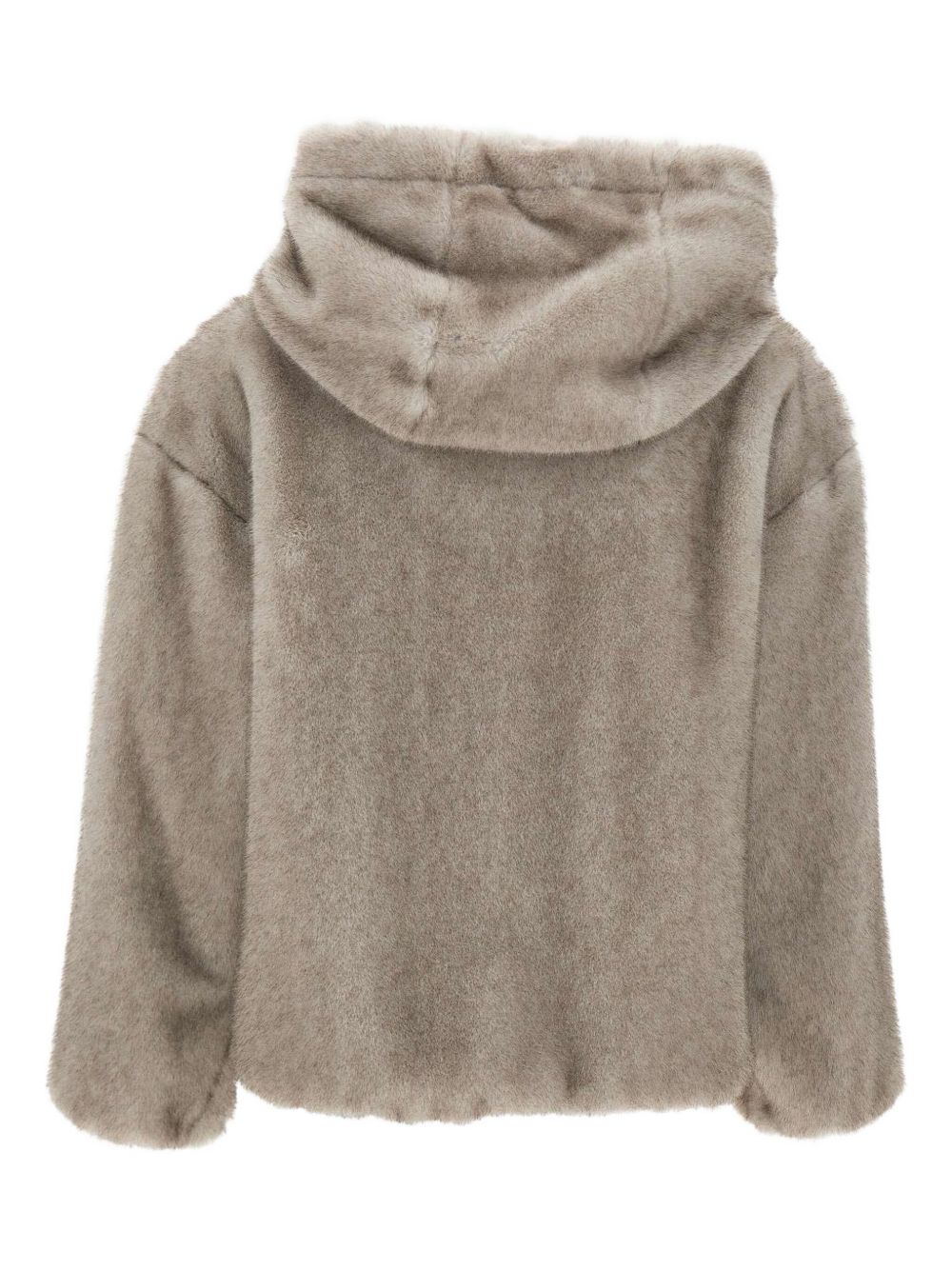 Herno faux fur hoodie jacket