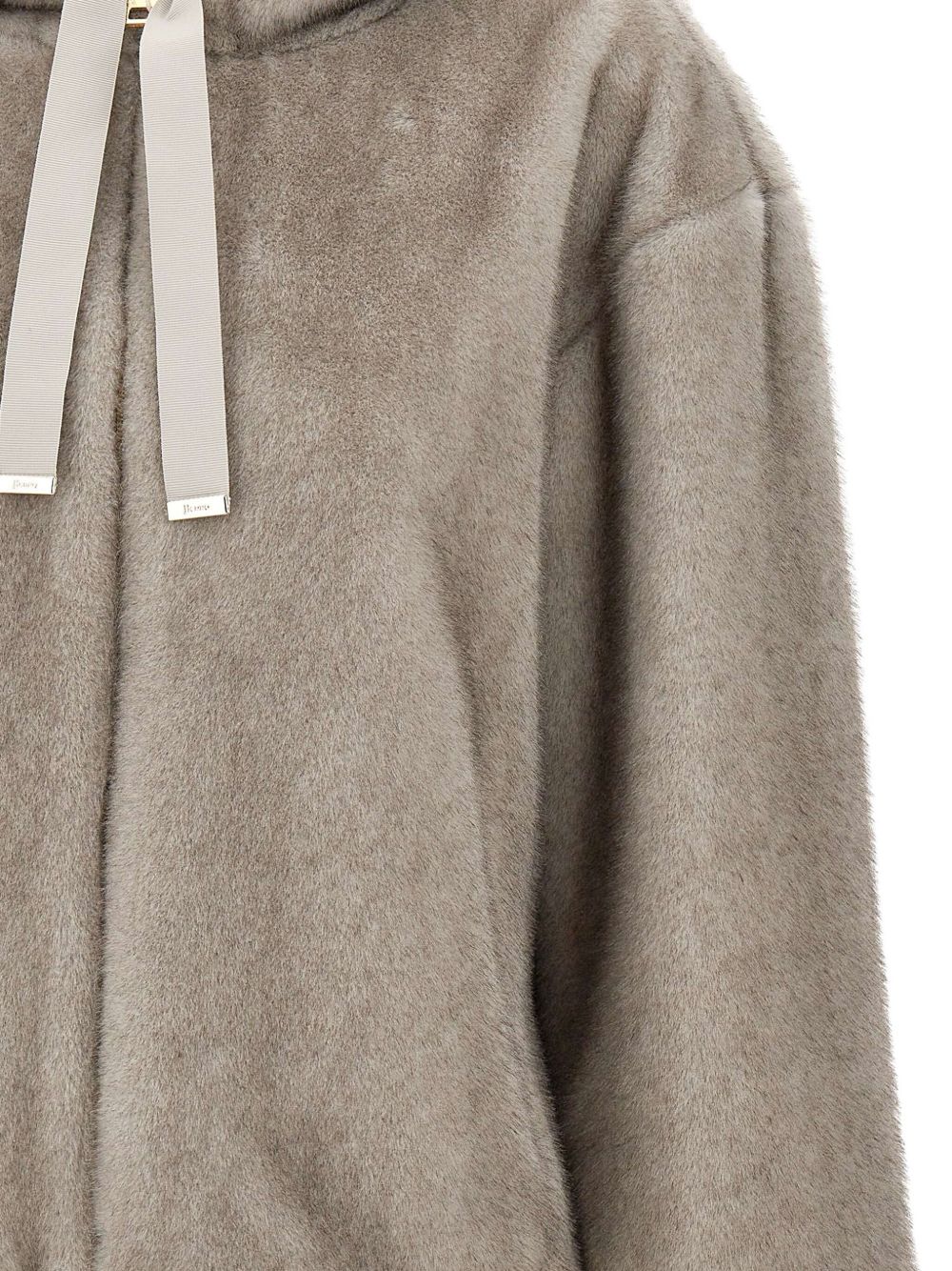 Herno faux fur hoodie jacket