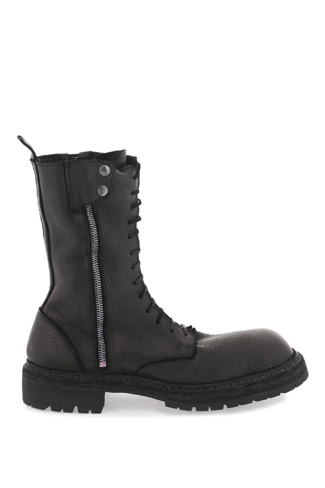 Guidi Replace With Double Quotehammered Leather E01   Black