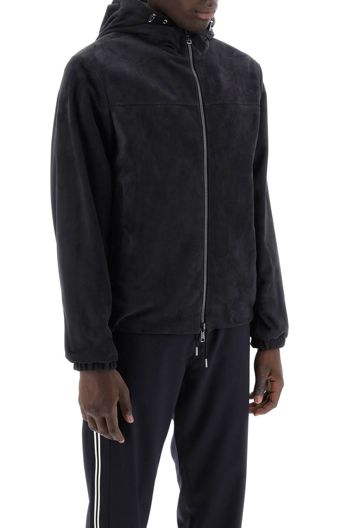 Moncler reversible suede frejus jacket in