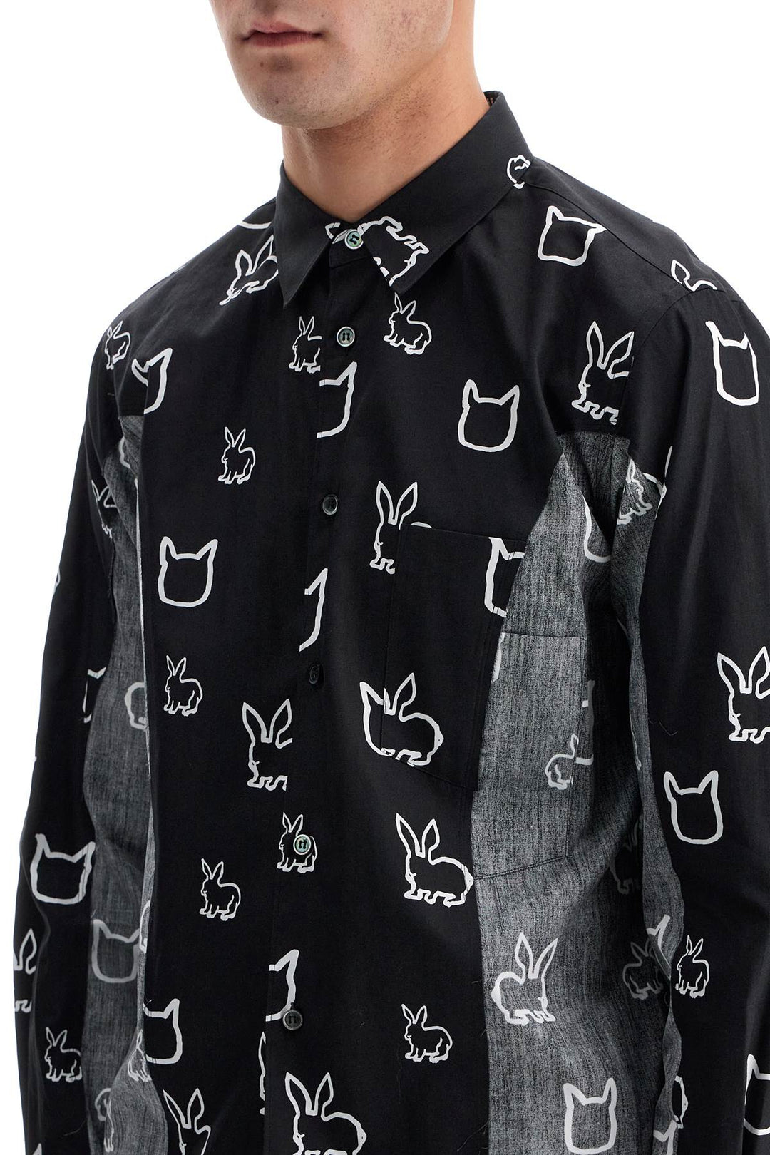 COMME DES GARCONS BLACK "shirt with inside-out