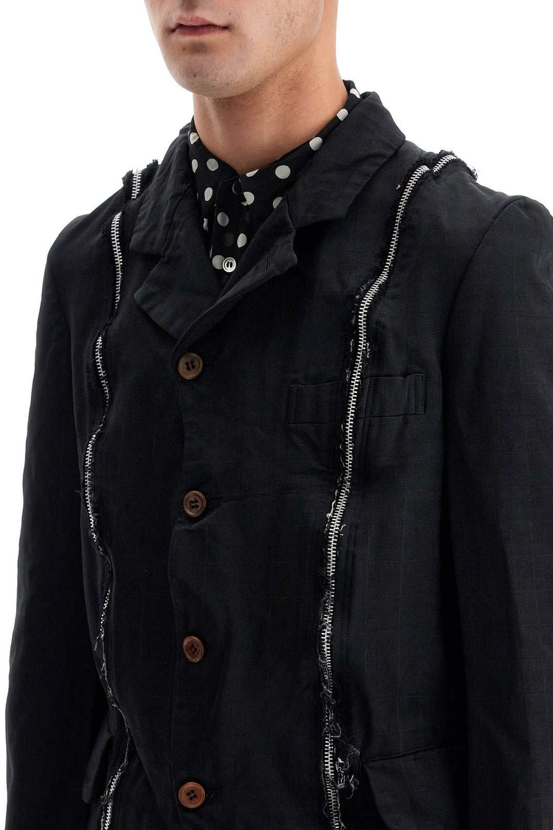 COMME DES GARCONS BLACK single-breasted jacket