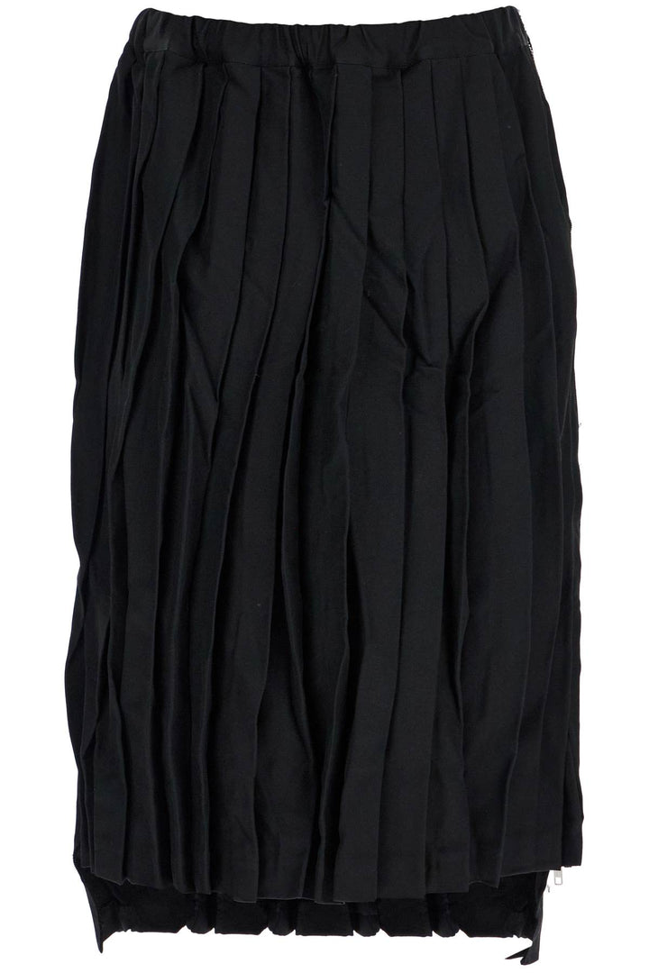 COMME DES GARCONS BLACK pleated skirt with side z