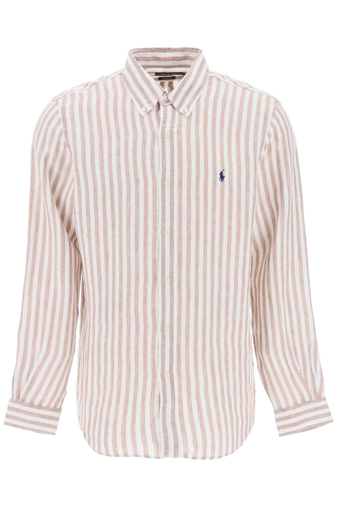 Polo Ralph Lauren Striped Custom Fit Shirt   Bianco