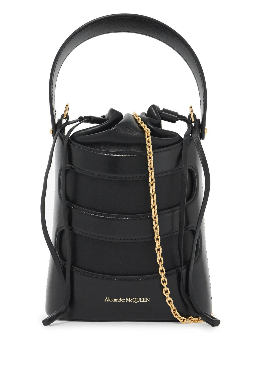 Alexander Mcqueen Mini Bucket Bag By The Rise   Black