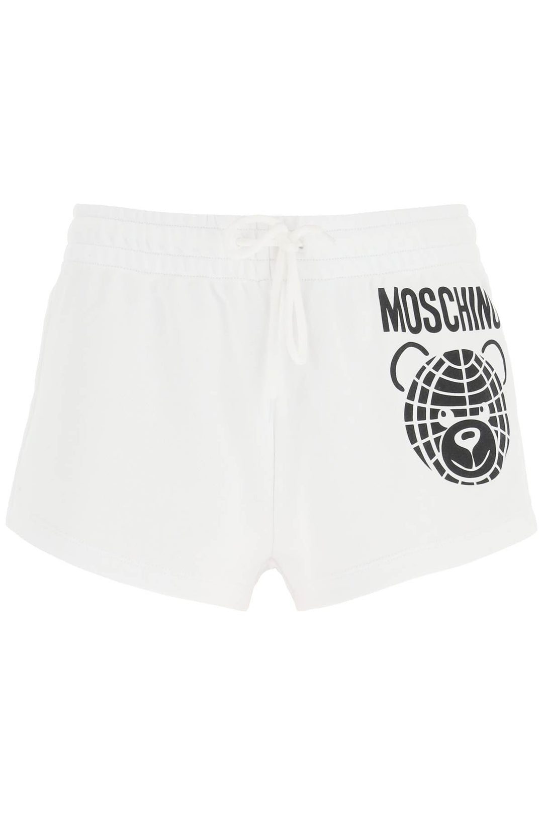 Moschino Sporty Shorts With Teddy Print   Bianco