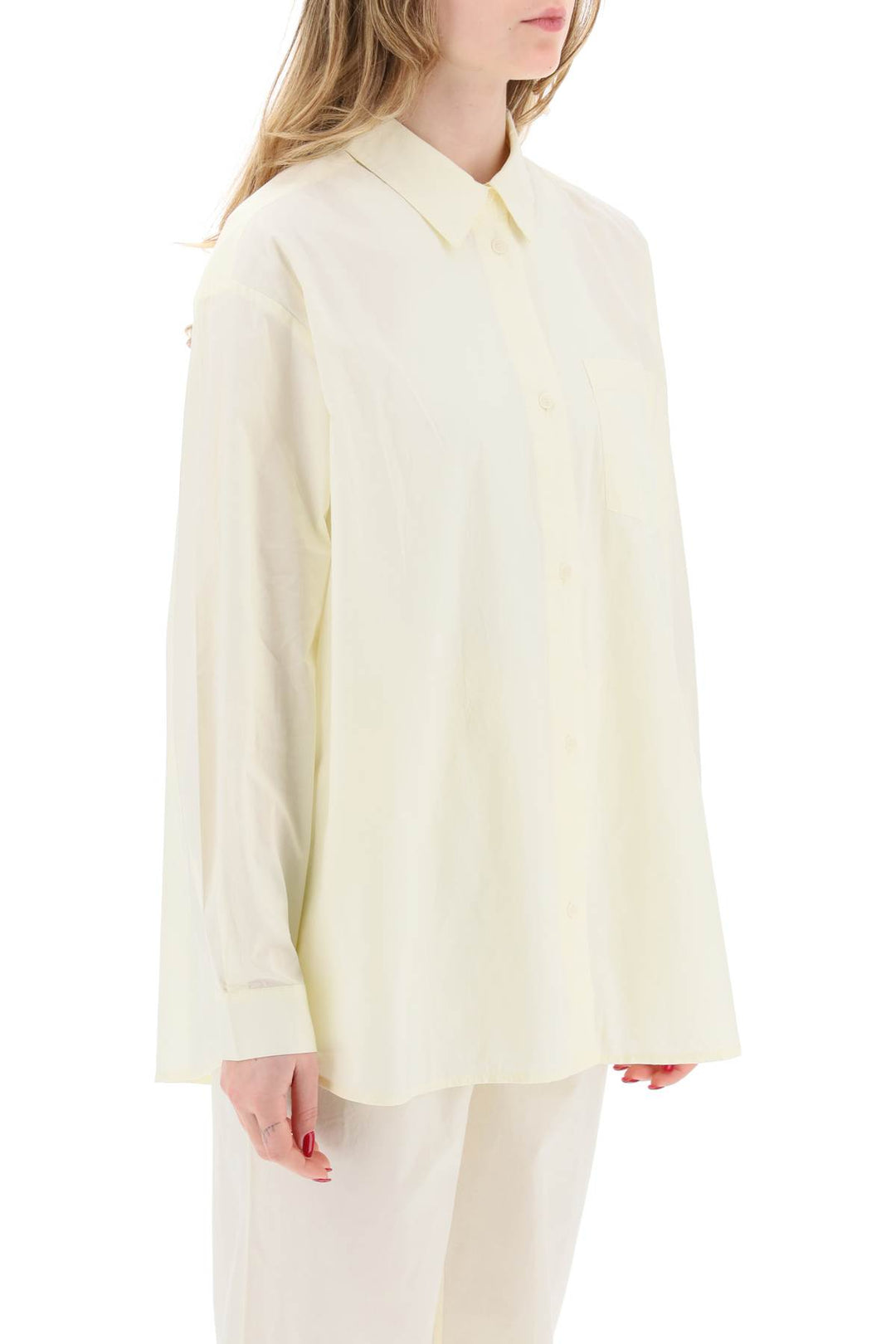 Skall Studio Replace With Double Quoteoversized Organic Cotton Edgar Shirt   Giallo