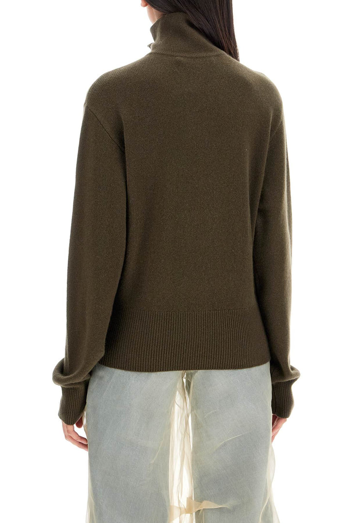 Christopher Esber Cashmere Polo Style Pullover Sweater   Green