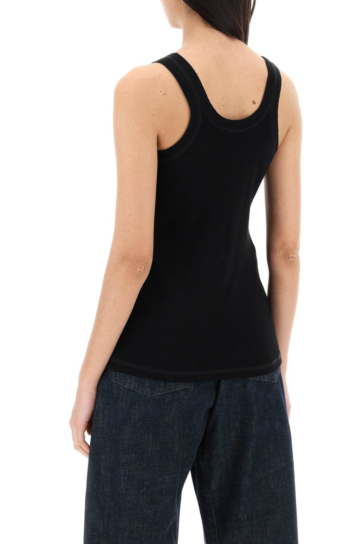 Lemaire Ribbed Sleeveless Top With   Black