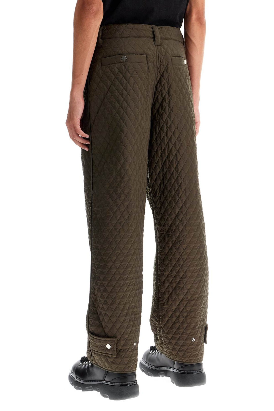 Burberry Quilted Nylon Pants For   Khaki