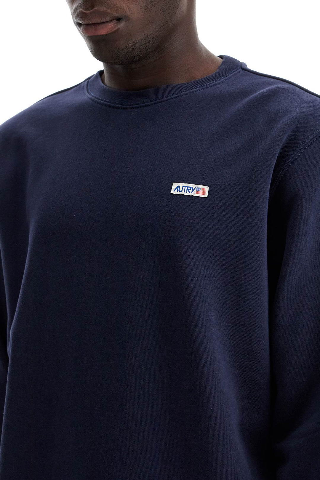 Autry Relaxed Fit Crewneck Sweat   Blue