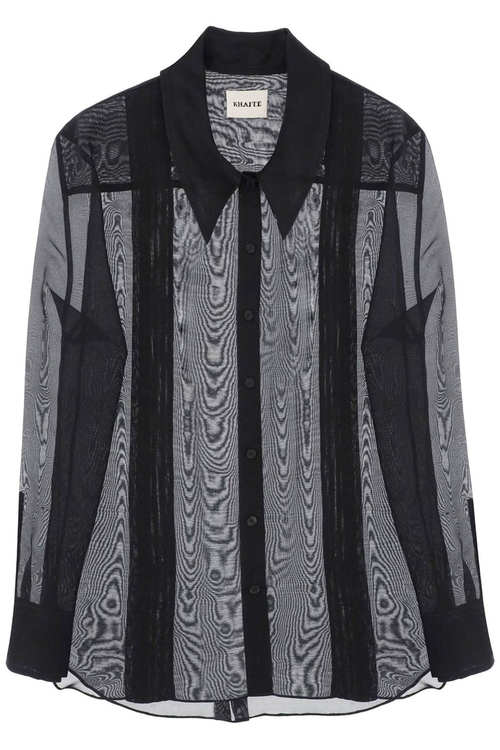 Khaite Nori Shirt In Silk Organza   Black