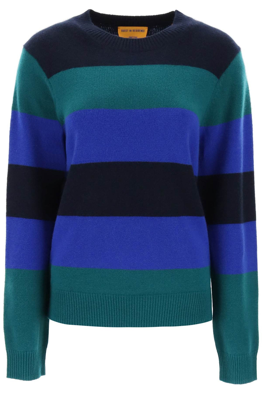 Guest In Residence Striped Cashmere Sweater   Verde