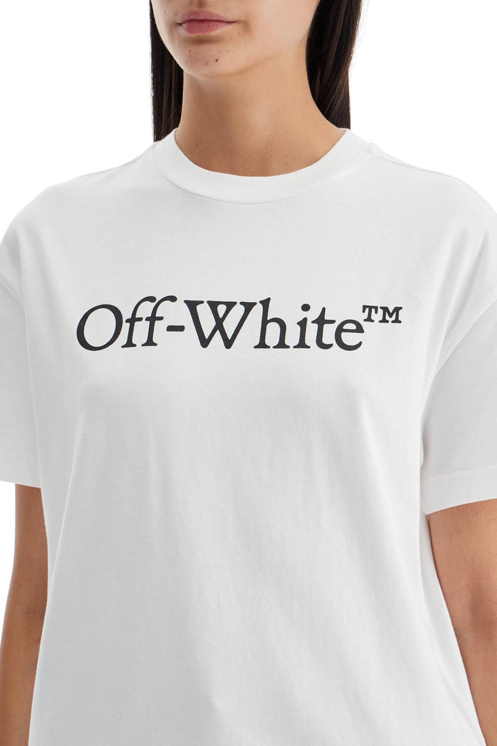 Off White T Shirt With Logo Print