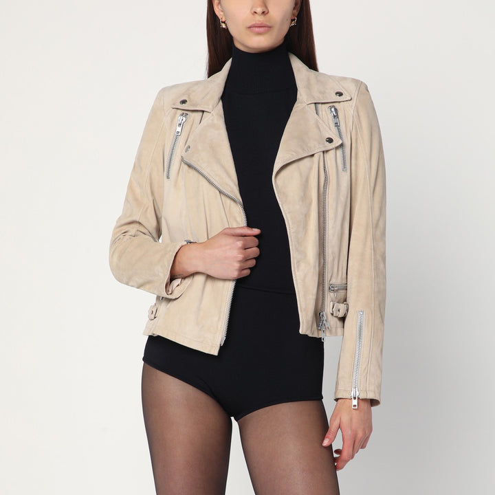 Sword 6644 suede leather biker jacket