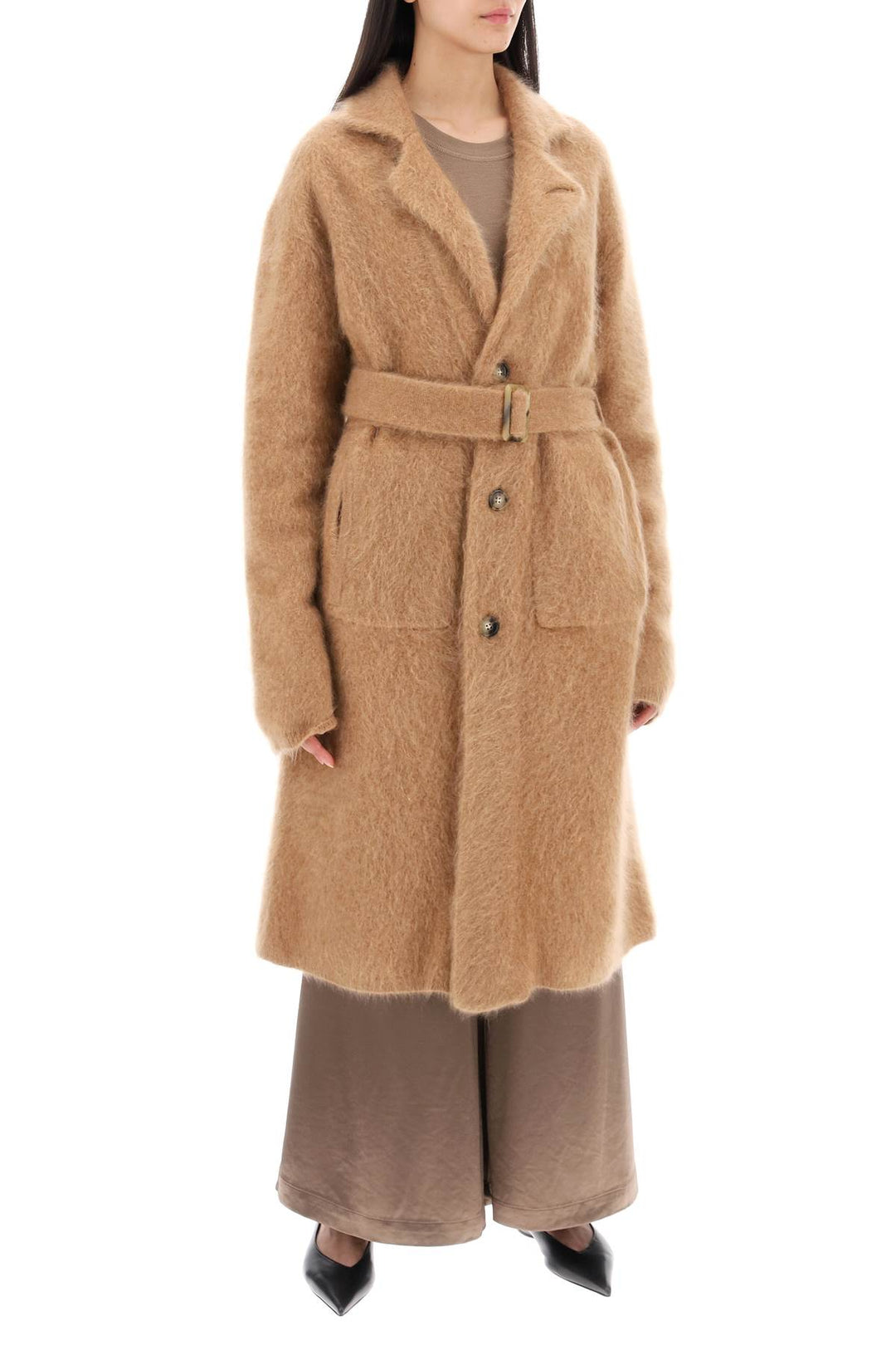 Guest In Residence Brushed Cashmere Coat   Brown