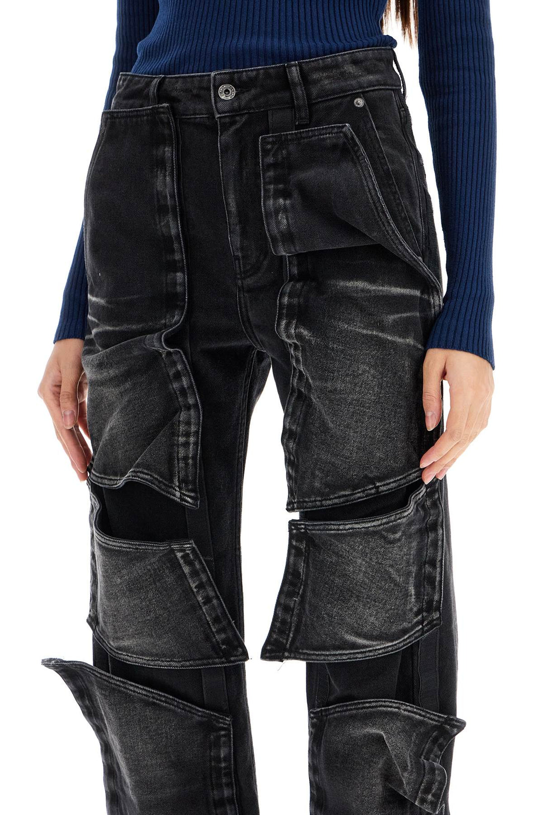 Y Project jeans with velcro panels