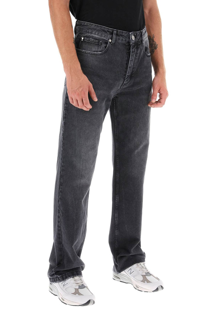 Ami Alexandre Matiussi Loose Jeans With Straight Cut   Grigio