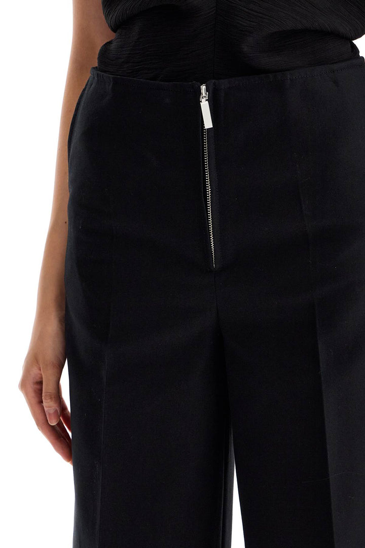 Toteme Zip Front Wide Trousers   Black
