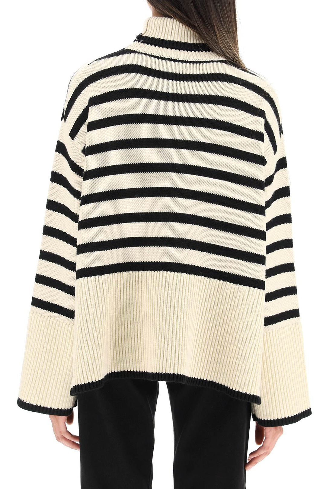 Toteme striped wool cotton turtleneck