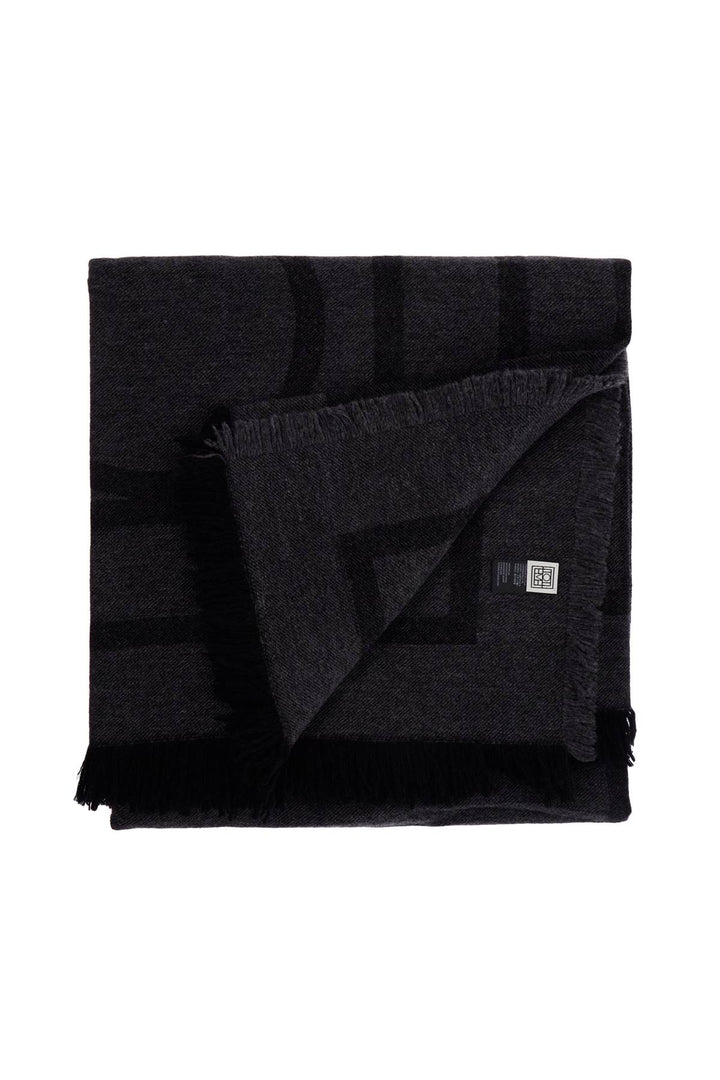 Toteme monogram wool and cashmere scarf