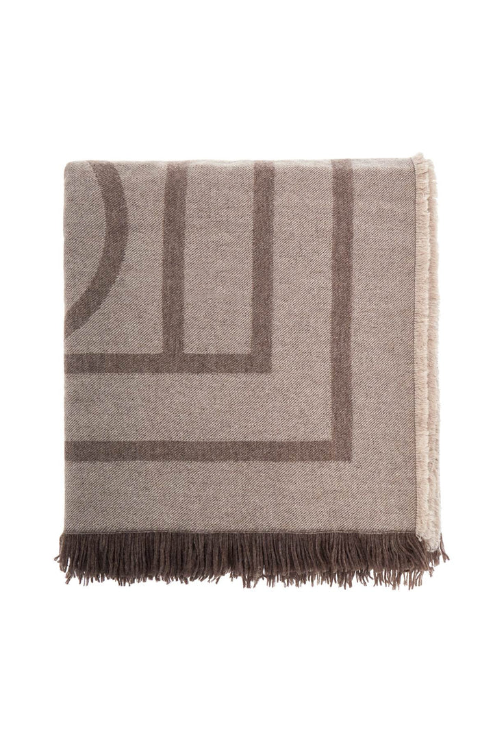 Toteme monogram scarf with fringes