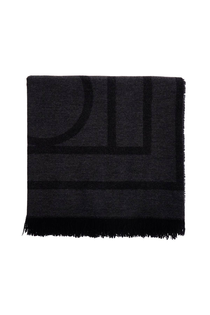 Toteme monogram wool and cashmere scarf