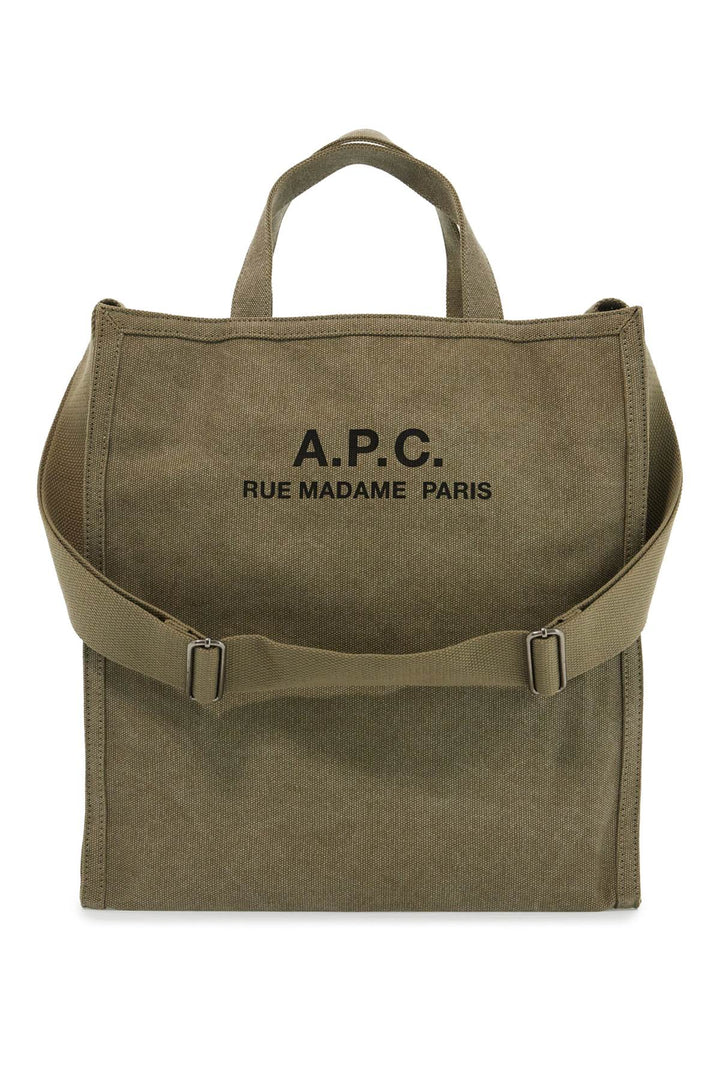 A.P.C. Récupération Canvas Shopping Bag   Khaki
