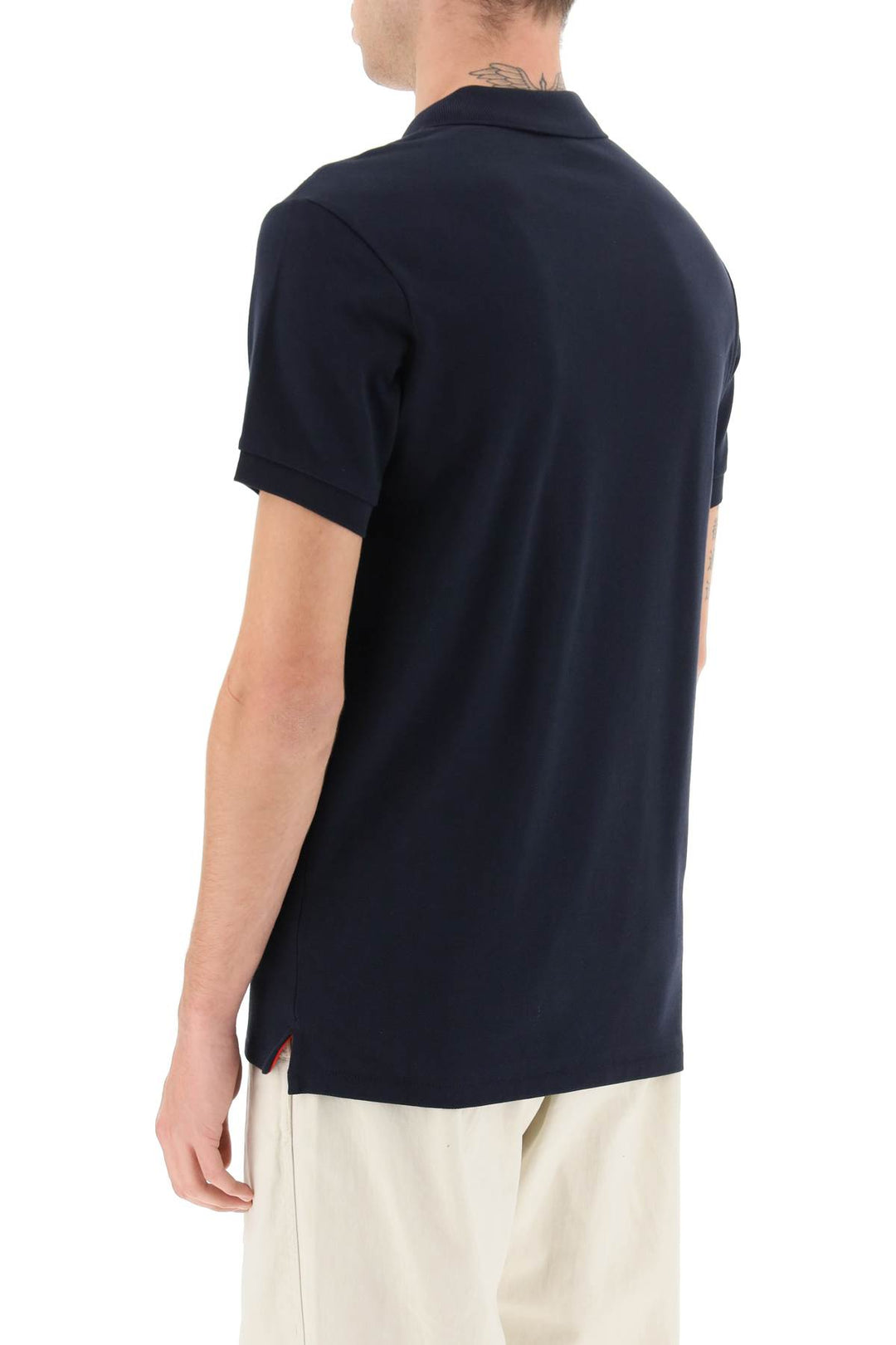 Ps Paul Smith Slim Fit Polo Shirt In Organic Cotton   Blu