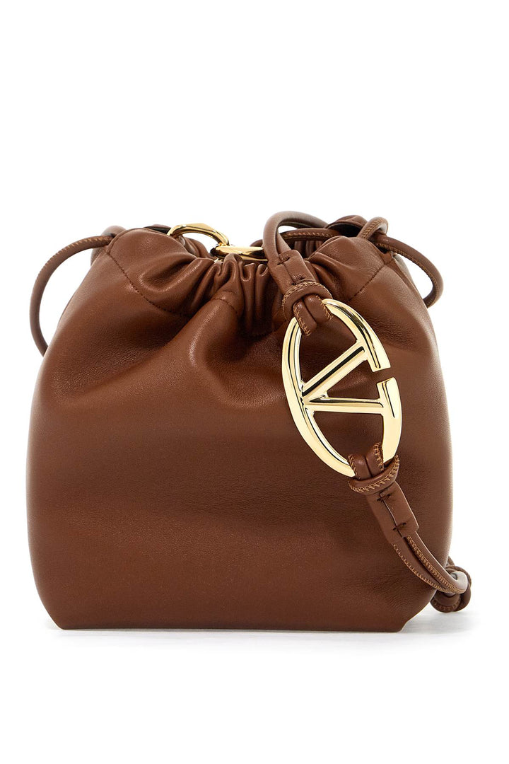Valentino Garavani Mini Vlogo Bucket Bag With Pouf   Brown