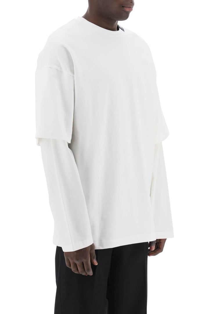 Oamc Long Sleeved Layered T Shirt   Bianco