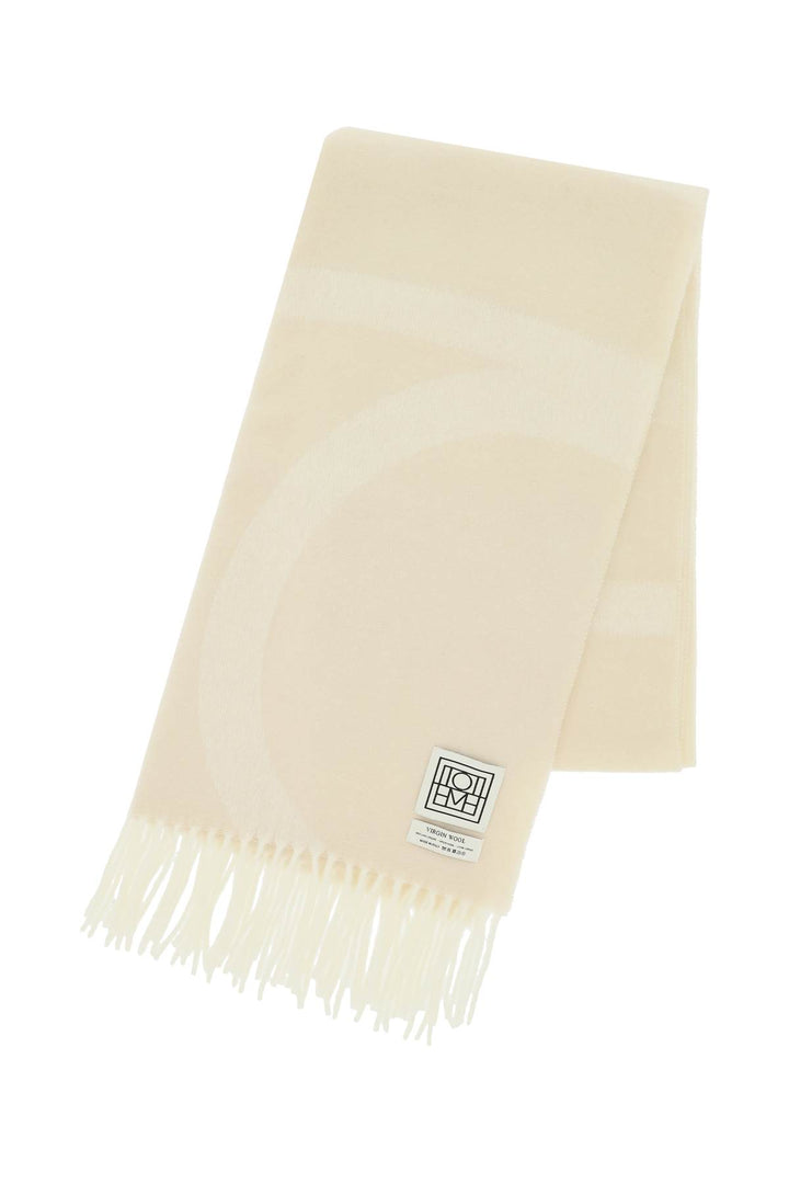 Toteme monogram jacquard wool scarf