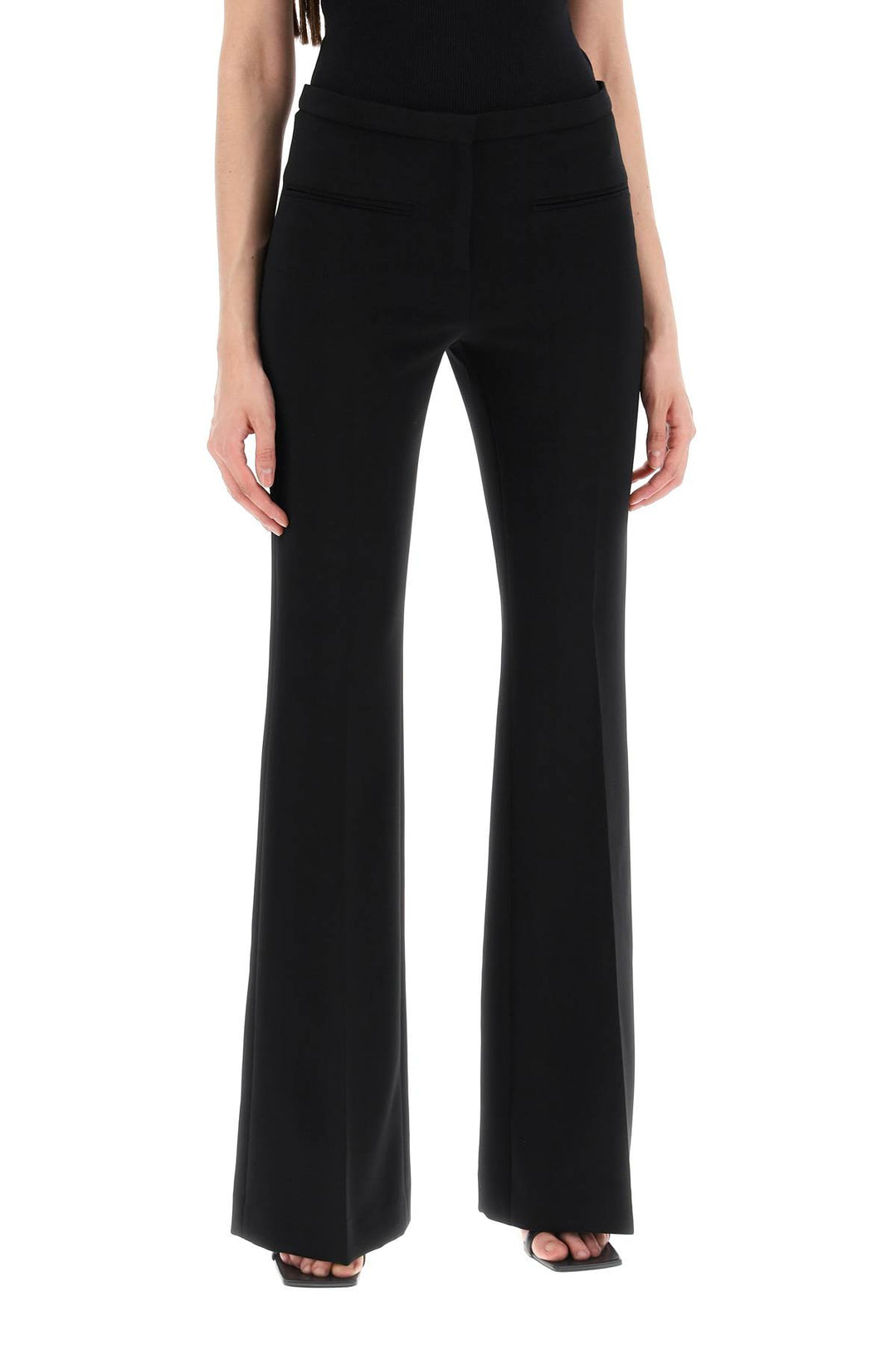 Courreges tailored bootcut pants in technical jersey