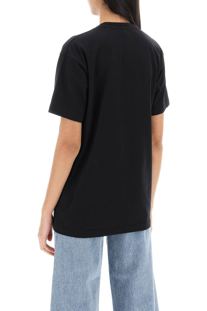Toteme Relaxed Fit Straight T Shirt   Nero