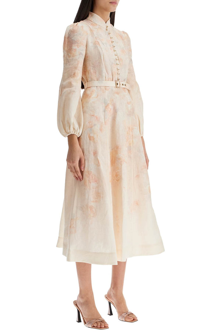 Zimmermann floral linen midi dress