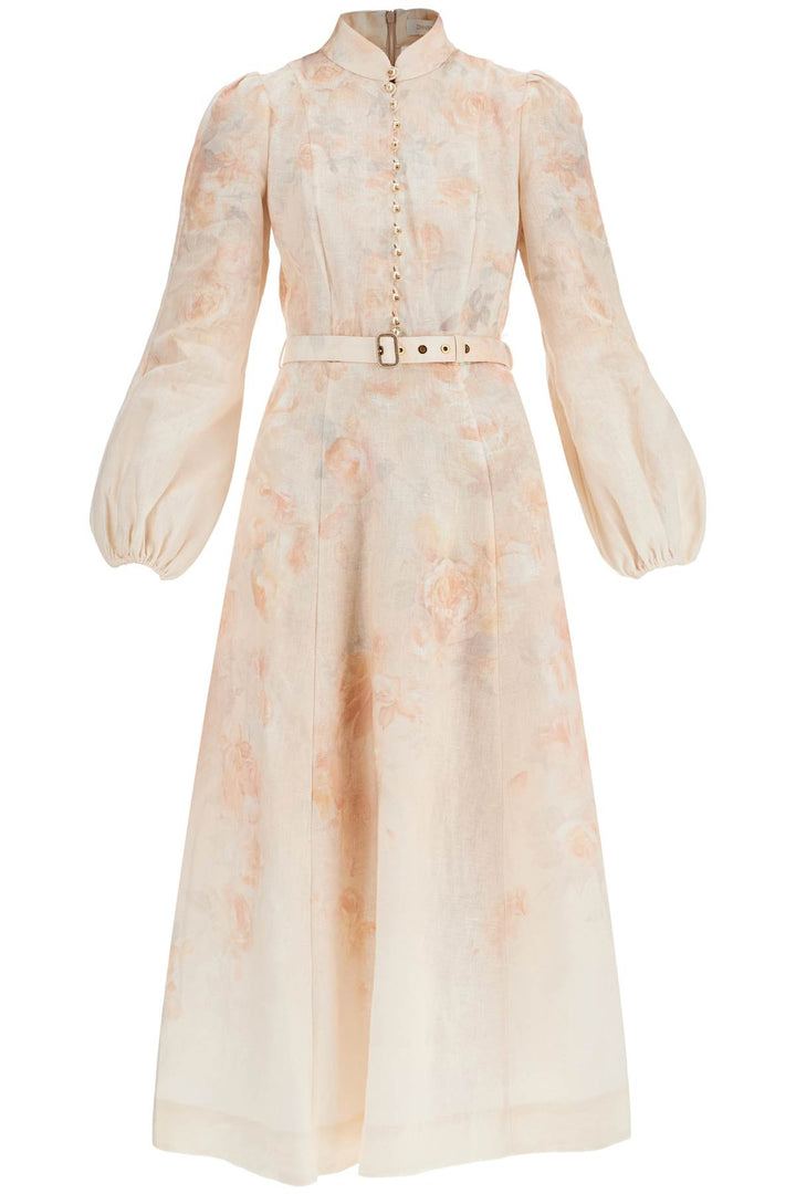 Zimmermann floral linen midi dress