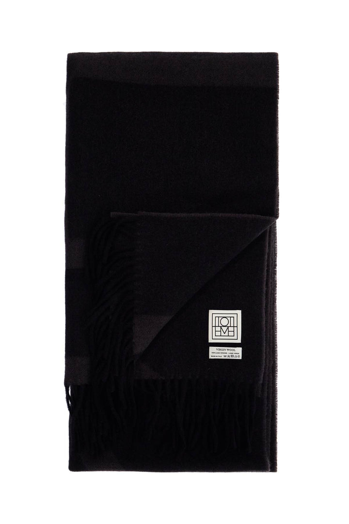 Toteme monogram jacquard wool scarf