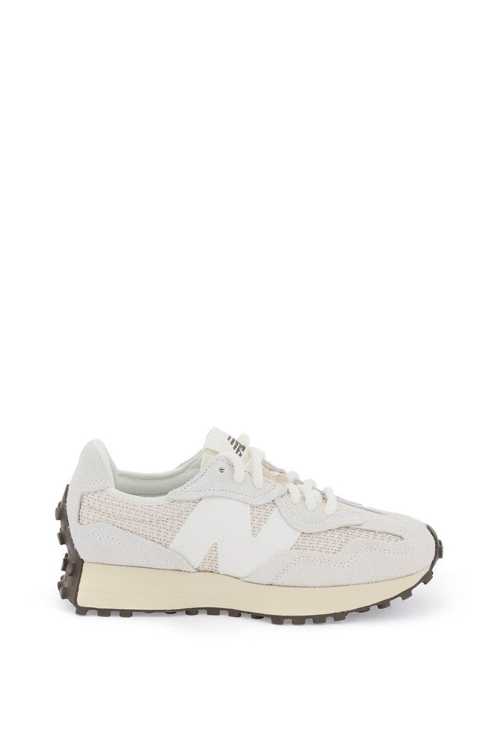New Balance Suede And Rope 327 Sneakers In Leather   Beige
