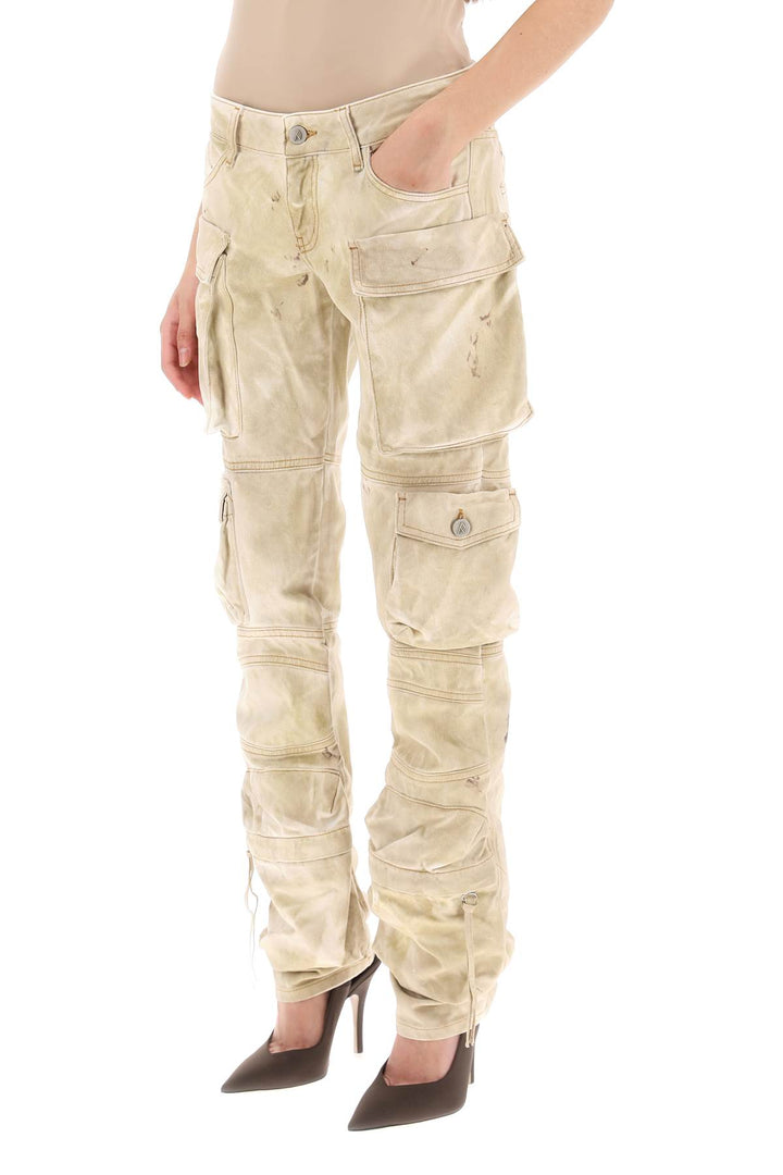 The Attico 'essie' cargo pants with marble effect